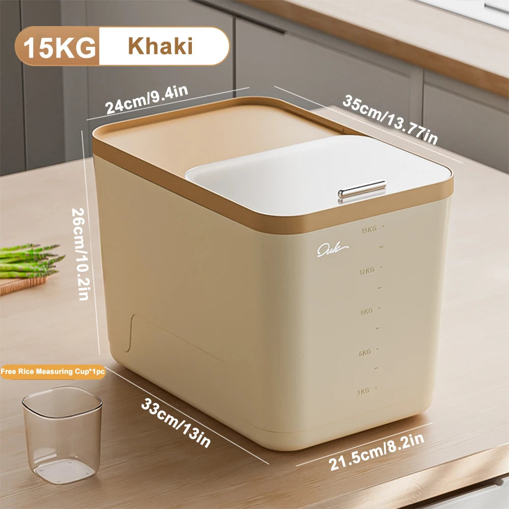 Rice Storage Container Moisture Proof Kitchen Grain Box