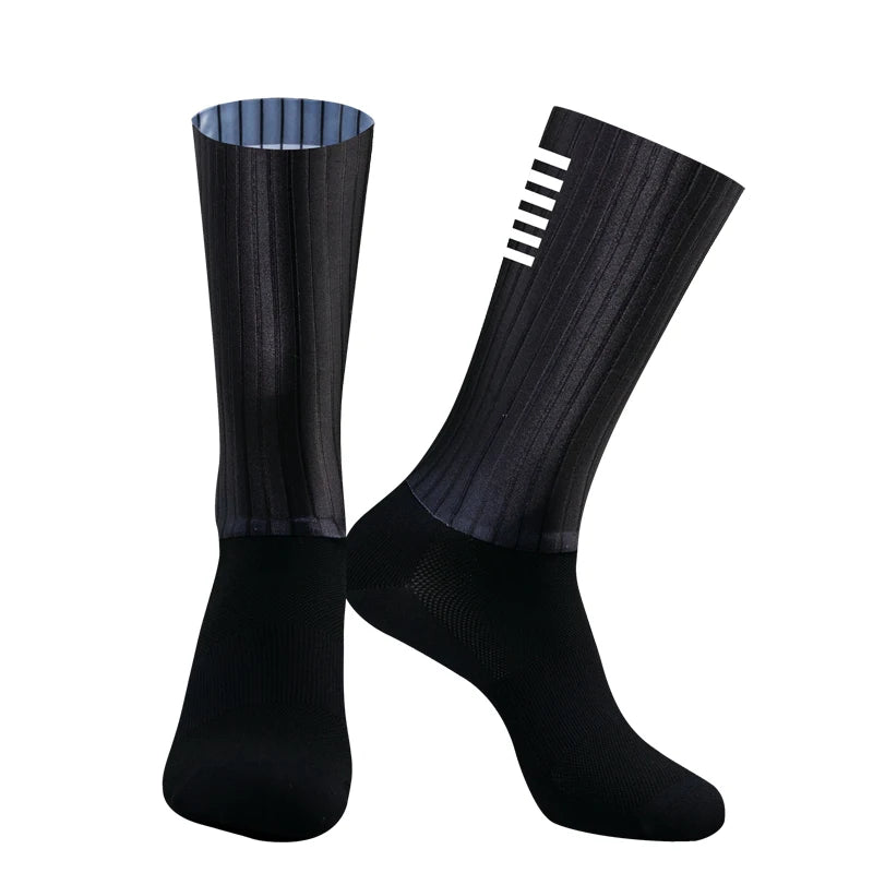 Aero Silicone Cycling Anti Slip Socks Men Running Bike Sports Socks