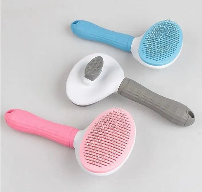 Pet Grooming Brush – Self-Cleaning Slicker Brush for Cats and Dogs