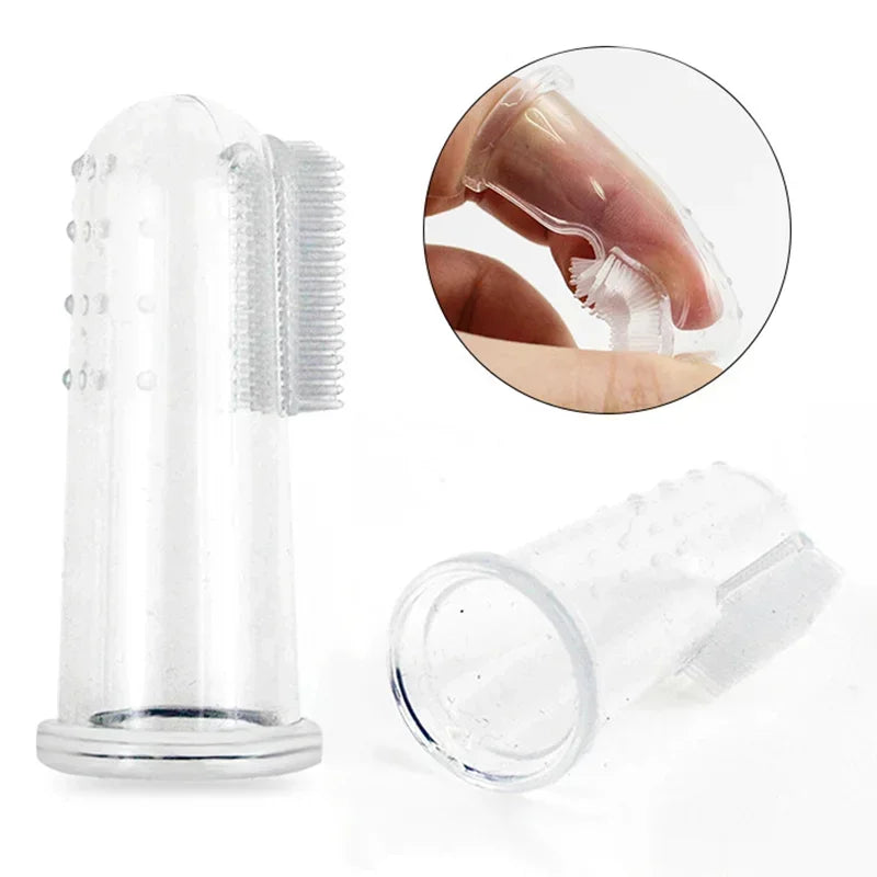 Silicone Pet Finger Toothbrush – Soft Dental Brush for Dogs and Cats