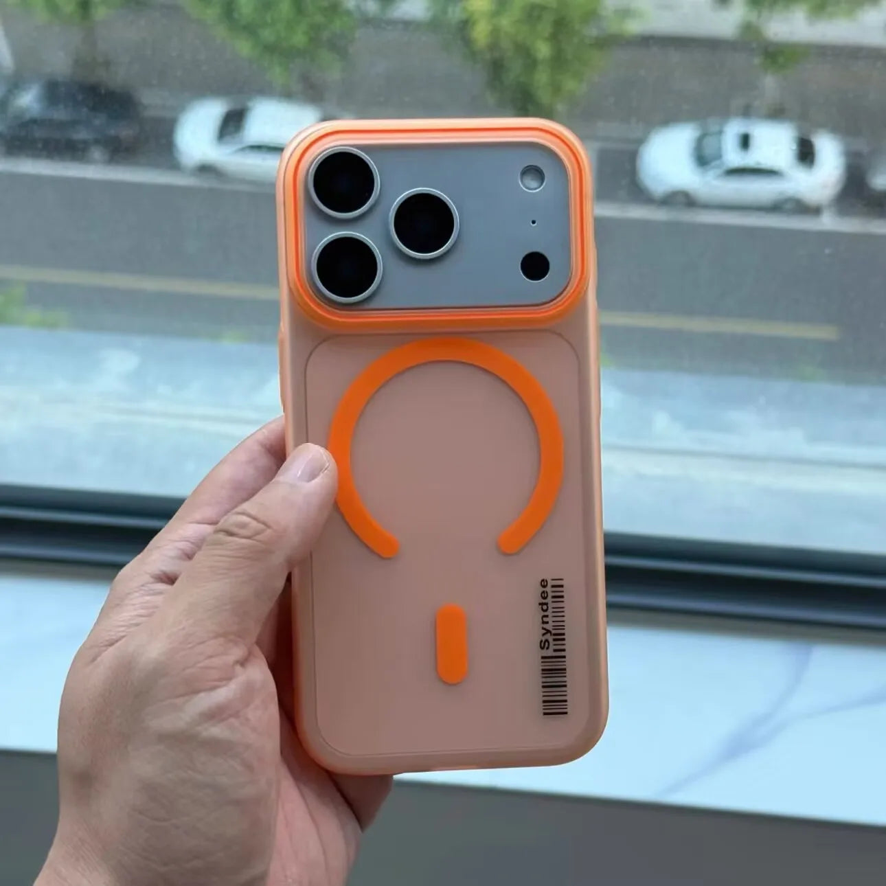 Matte Translucent Barcode Magnetic MagSafe iPhone Case