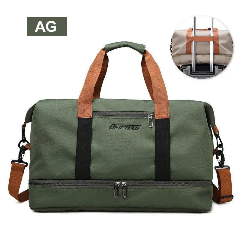 Travel Gym Bag Waterproof Duffle Large Capacity Fitness Bag With Shoe Compartment