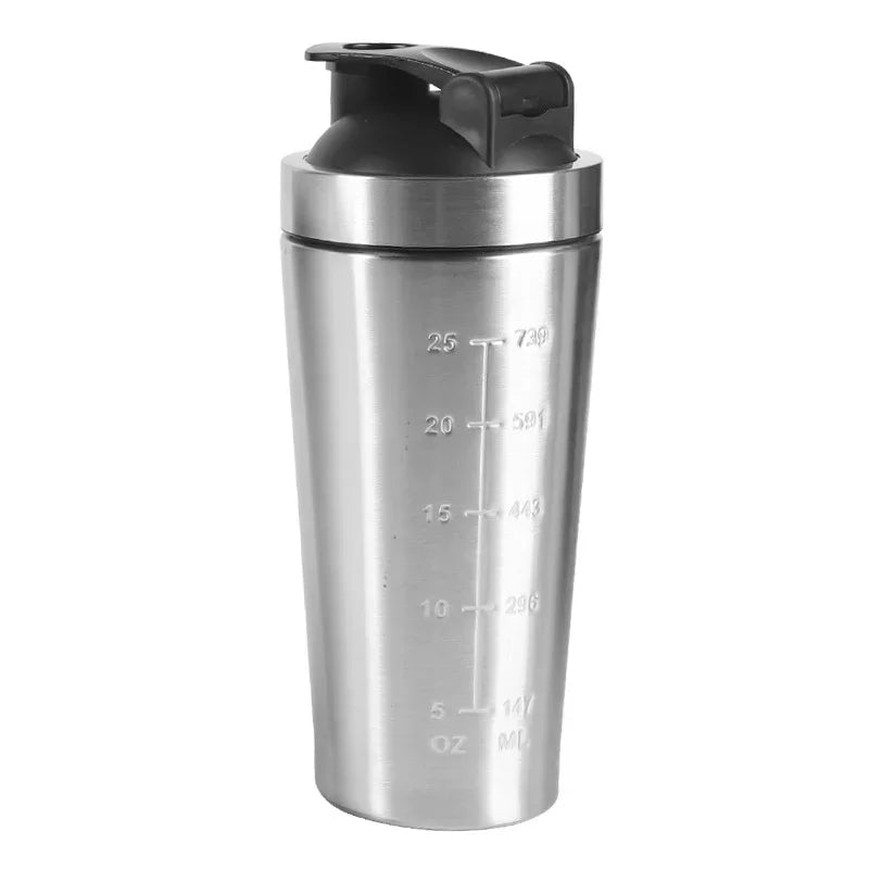 Stainless Steel Protein Shaker Bottle 500ml–750ml – Leakproof Gym Shaker Cup for Fitness & Sports Drinks