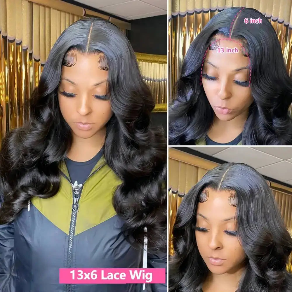 Body Wave Human Hair Wig – HD Transparent Lace Front Glueless Wig for Women