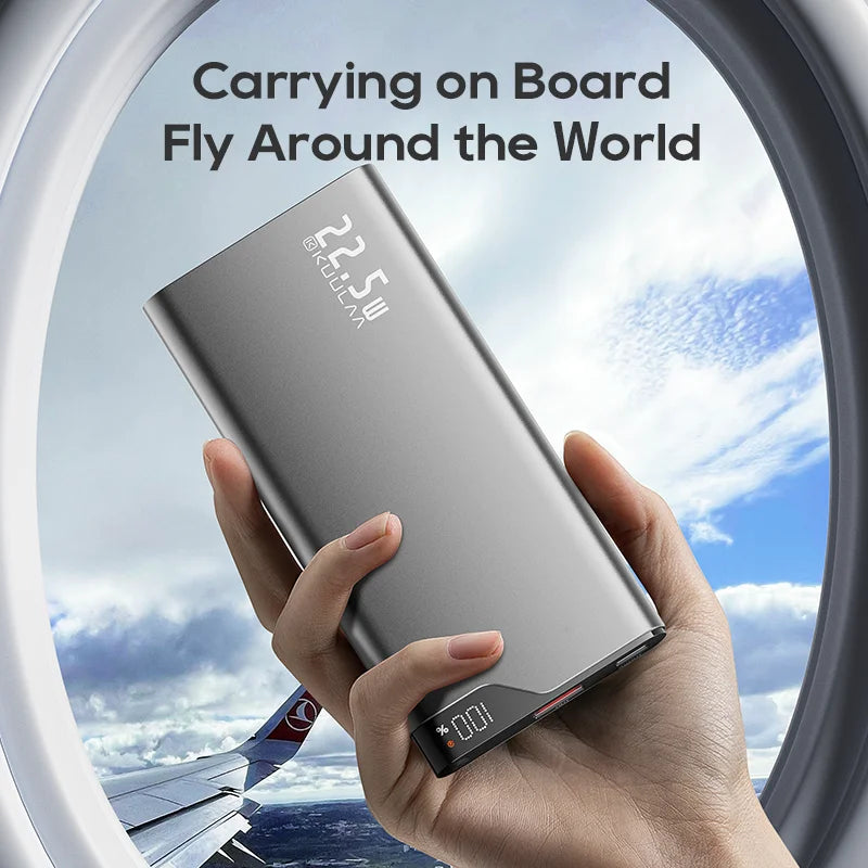 22.5W Power Bank 10000mAh Fast Charging Portable Charger USB-C PD External Battery for iPhone Xiaomi Samsung