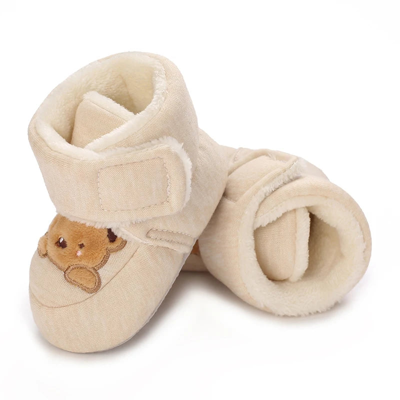 Newborn Winter Cartoon Cotton Boots Soft Sole Warm Shoes