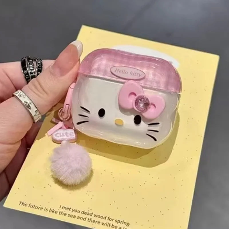 Hello Kitty AirPods Case Protective Cover with Keychain