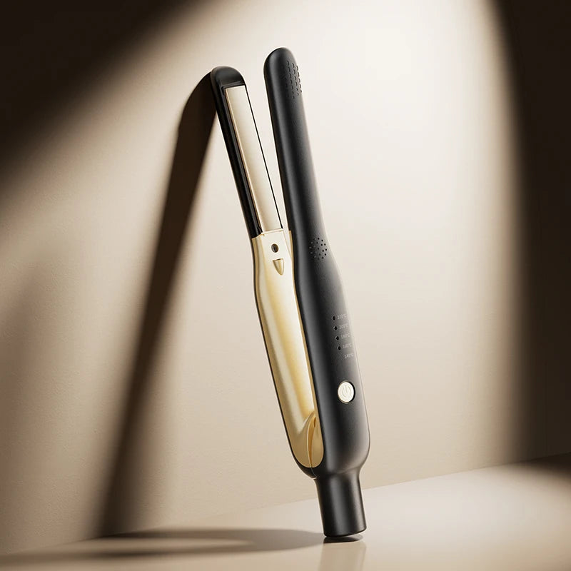 2-in-1 Mini Hair Straightener Curler Ceramic Fast Heating 140-220C Portable Travel Flat Iron