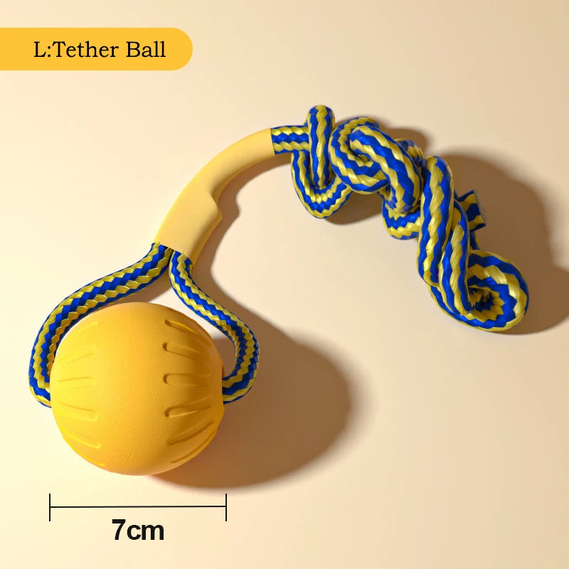 4 Pack Durable Dog Toy Set Flying Disc Ball Tug Rope
