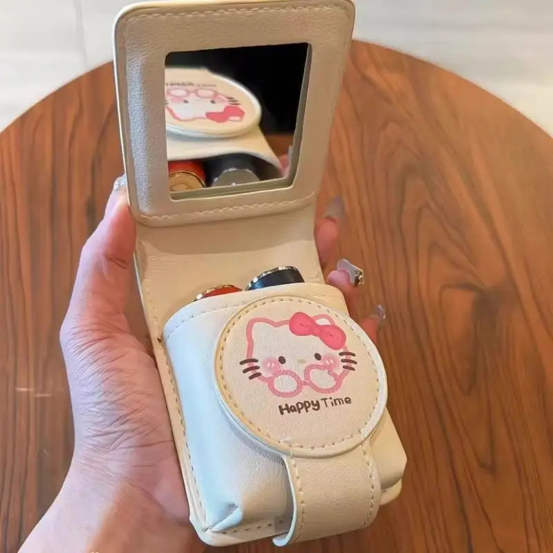 Hello Kitty Makeup Bag with Mirror Travel Case