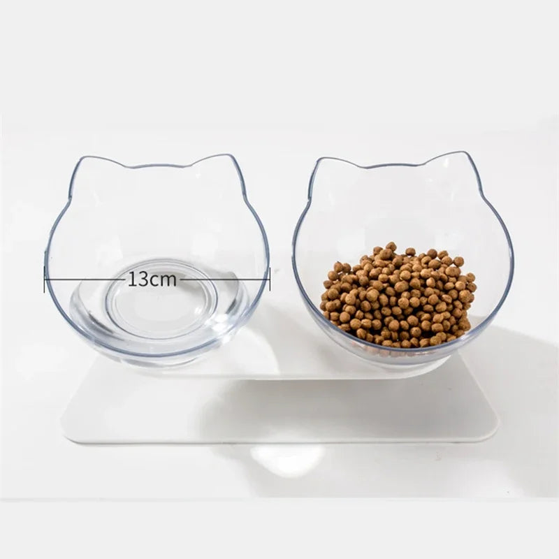 Non Slip Double Pet Bowl with Stand for Cats and Dogs