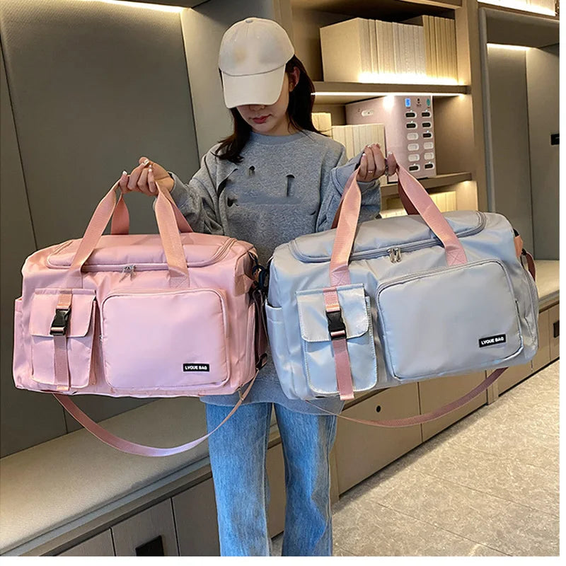 Waterproof Gym Bag Women Travel Duffel Wet Dry Swimming Shoulder Fitness Weekender Bag