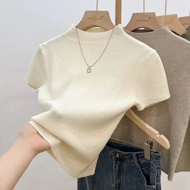 Women Slim Fit Turtleneck Knit Sweater