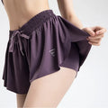 Women High Waist Skort Breathable Yoga Gym Shorts