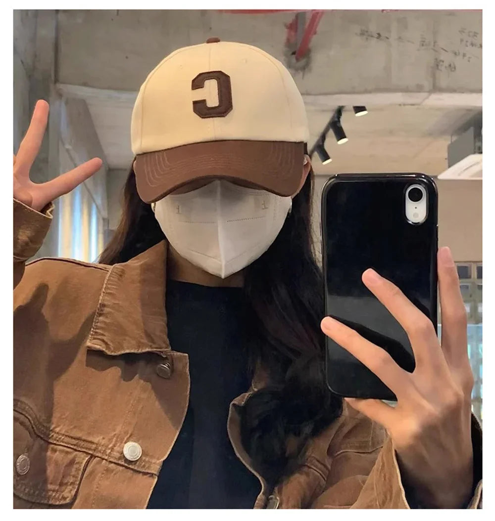 Letter C Patch Adjustable Baseball Cap