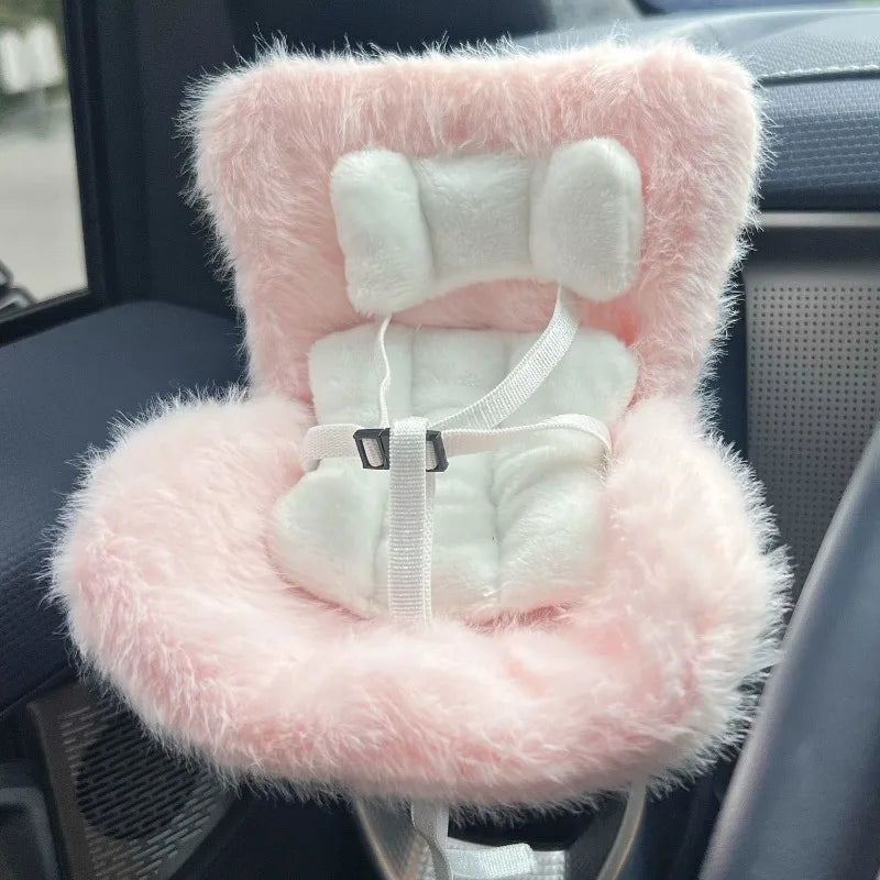 Car Doll Safety Seat Cartoon Style Chair for Labubu Doll Car Interior Decoration