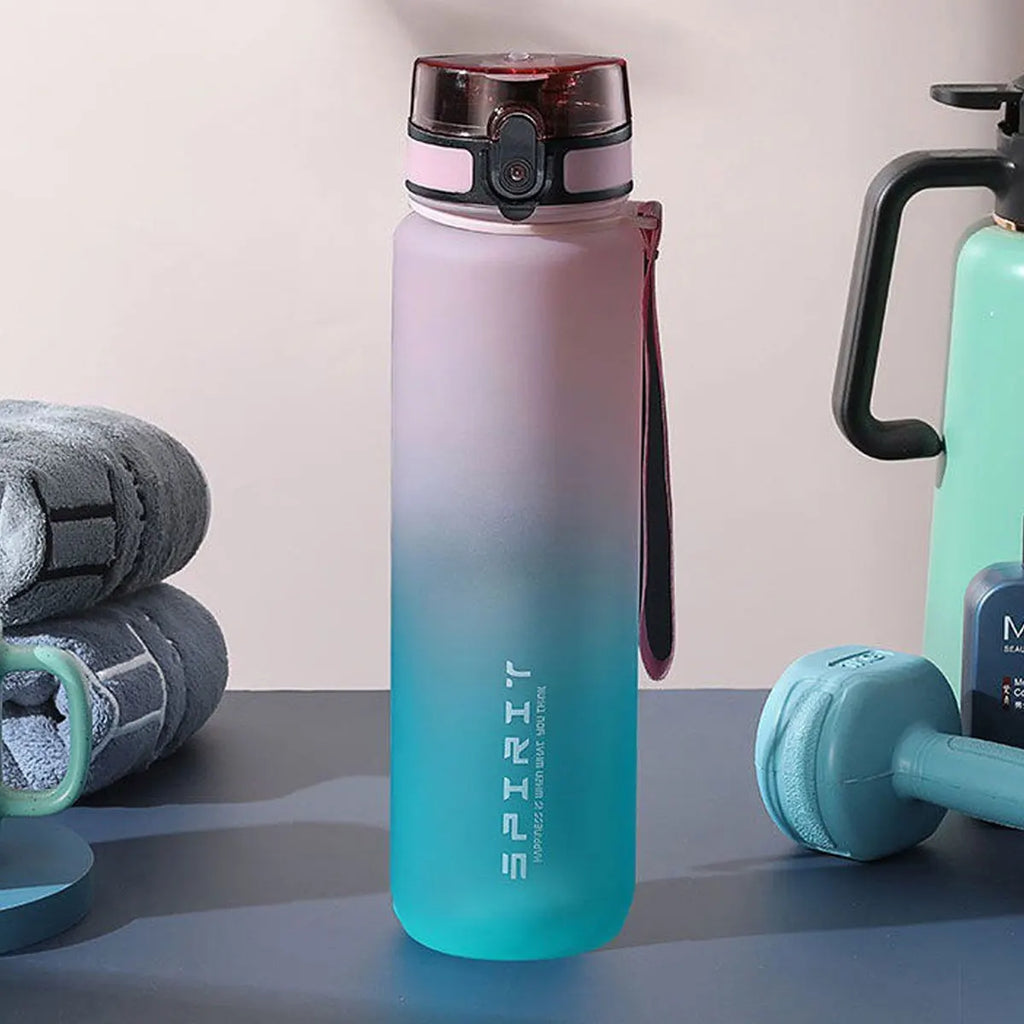 Gradient Water Bottle 600ml 750ml 1000ml Leakproof Portable Sports Gym Bottle BPA Free Outdoor Travel Drink Bottle