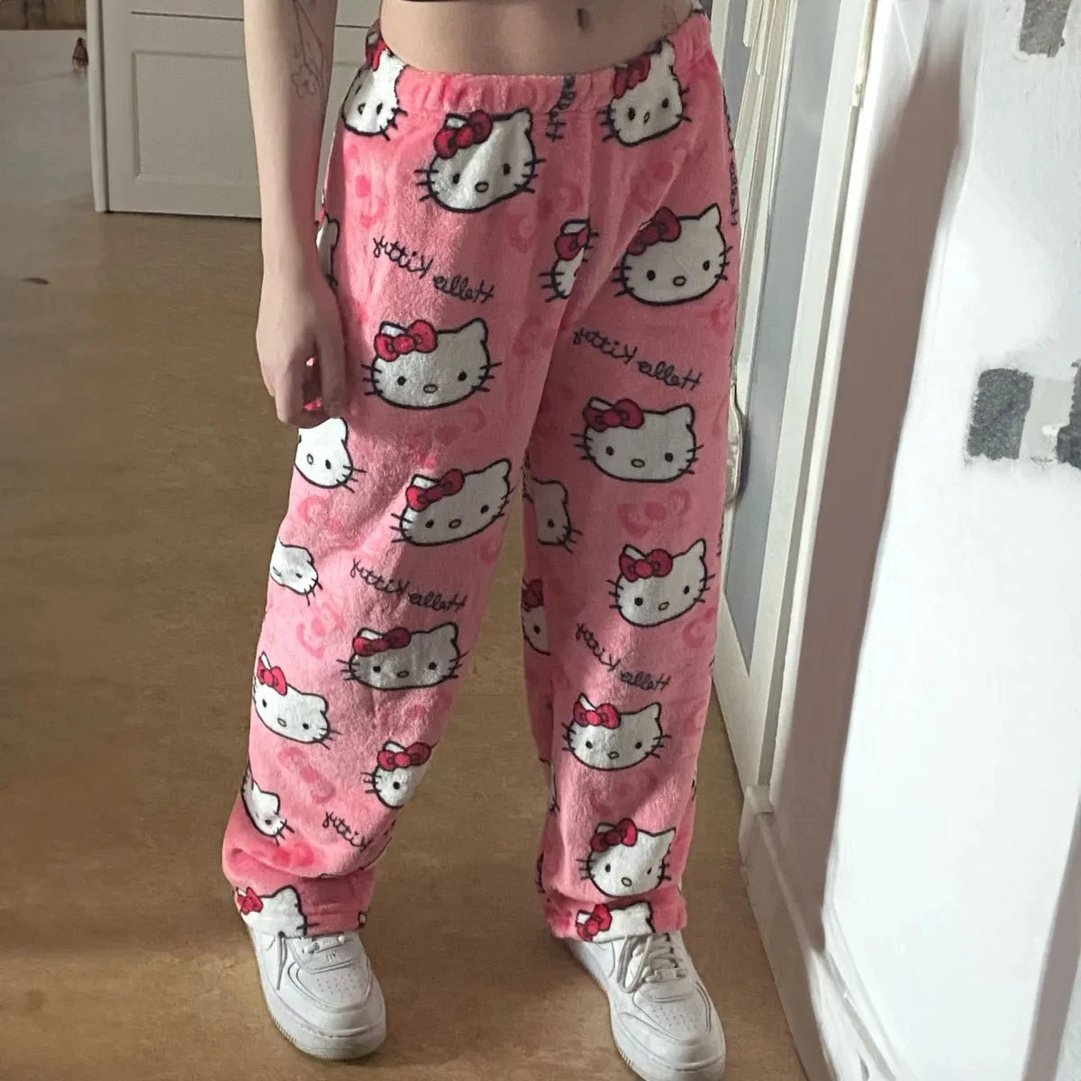 Hello Kitty Pajama Pants Cartoon Sanrio Women Sleepwear Home Trousers