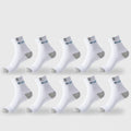 Men Cotton Sport Socks Breathable Mid Tube Elastic Running Sneakers Socks