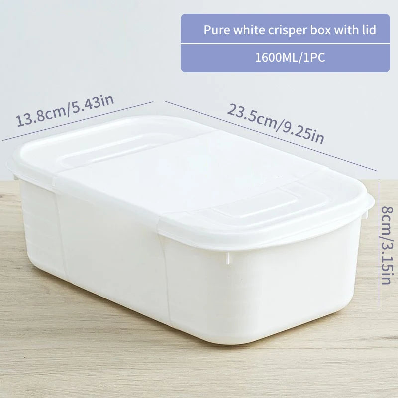 Food Grade Refrigerator Storage Box Divided Fruit Vegetable Meat Organizer Container