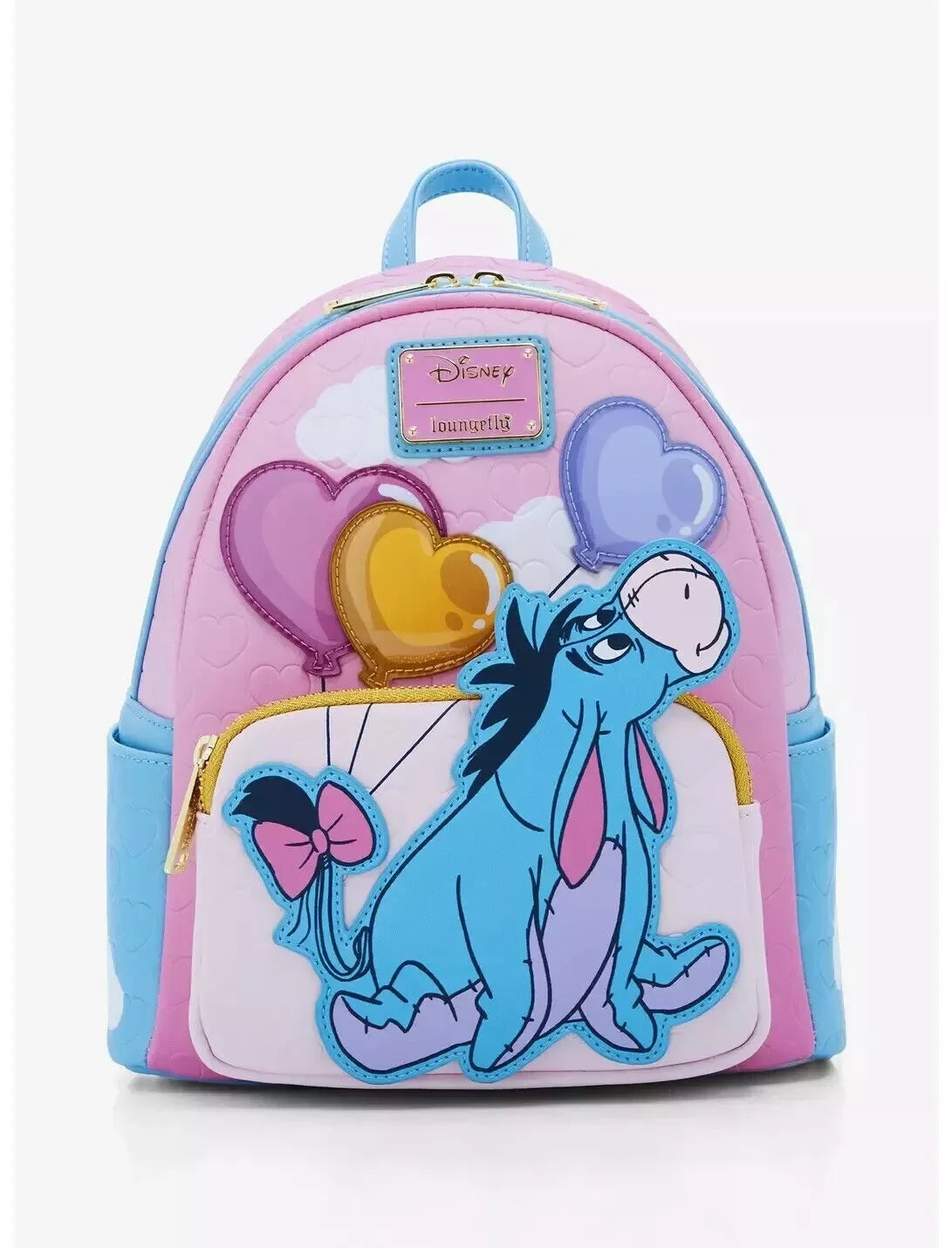 Disney Inside Out Sadness Cartoon Mini PU Leather Backpack Cute Girl Storage Bag
