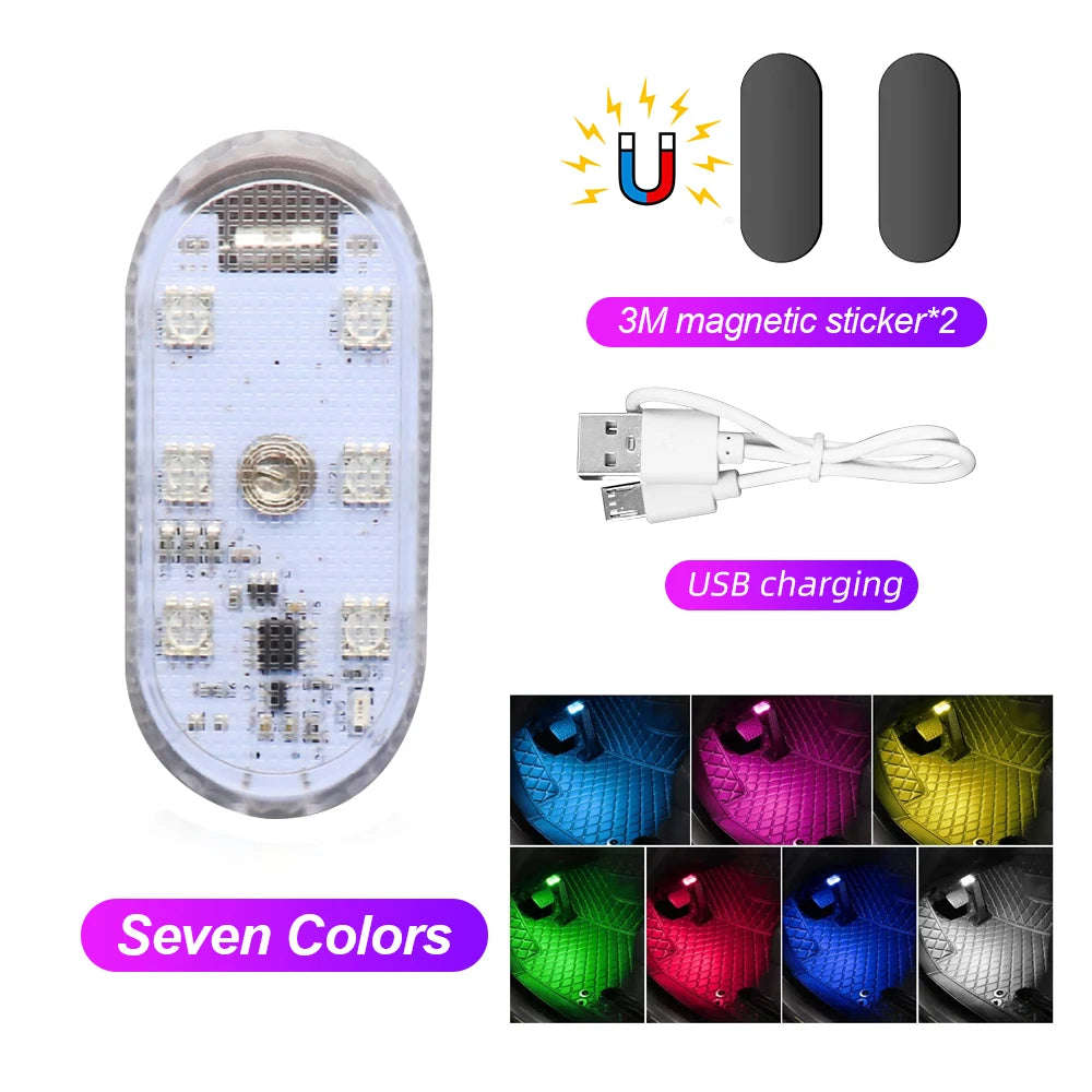 Wireless LED Car Interior Touch Light USB Rechargeable