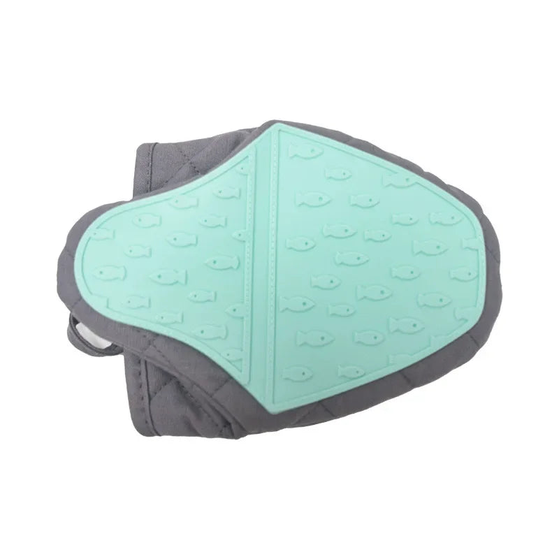 Quilted Oven Mitts with Silicone Grip