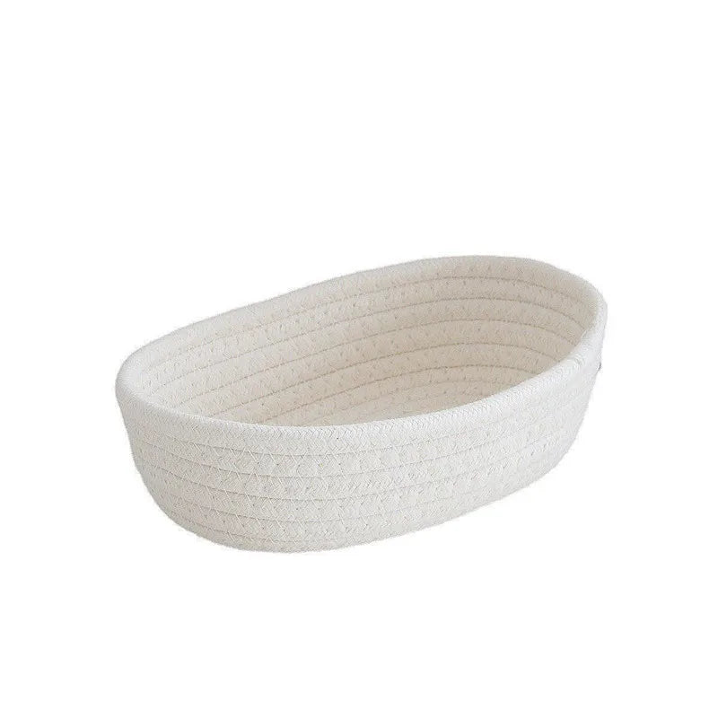 Cotton Rope Woven Storage Basket for Home Desk