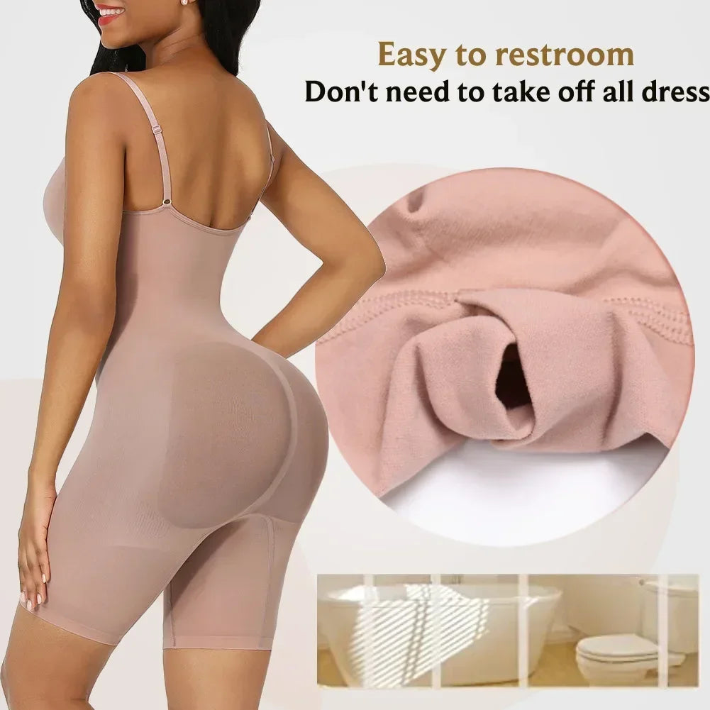 Women’s Seamless Tummy Control Shapewear Bodysuit Waist Cincher Underwear