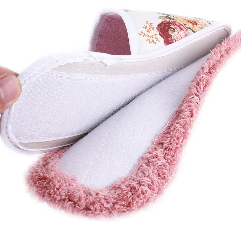 Microfiber Floor Cleaning Slippers Detachable Mop Shoes Dust Removal Household Cleaning
