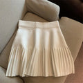 Women Pleated Mini Skirt Elastic Waist Knit Korean Style Casual Skirt