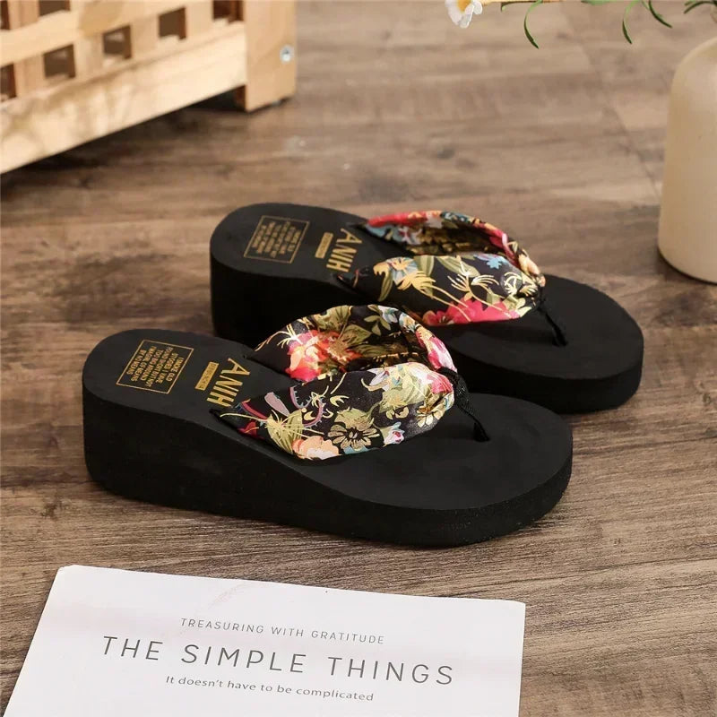 Women Platform Flip Flops Summer Beach Sandals
