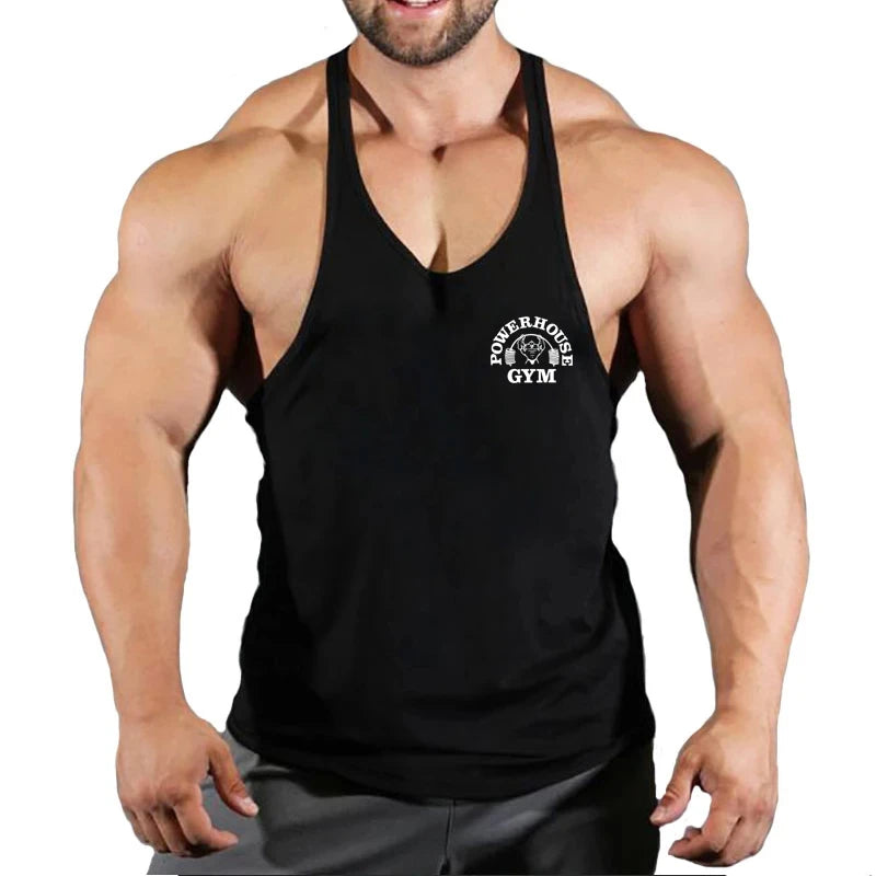 Men Gym Stringer Vest Sleeveless Bodybuilding Fitness Tank Top Workout Singlet