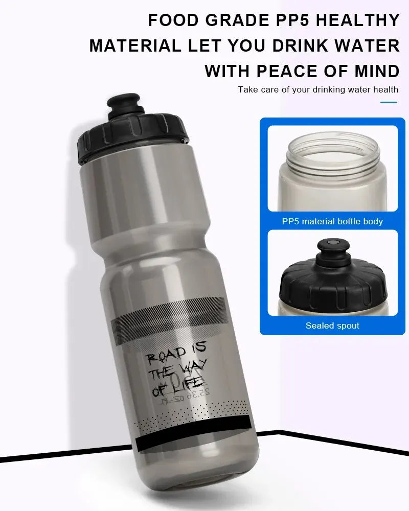 RIDERACE 750ml Bicycle Water Bottle – Sports Cycling Squeeze Bottle for Outdoor Use