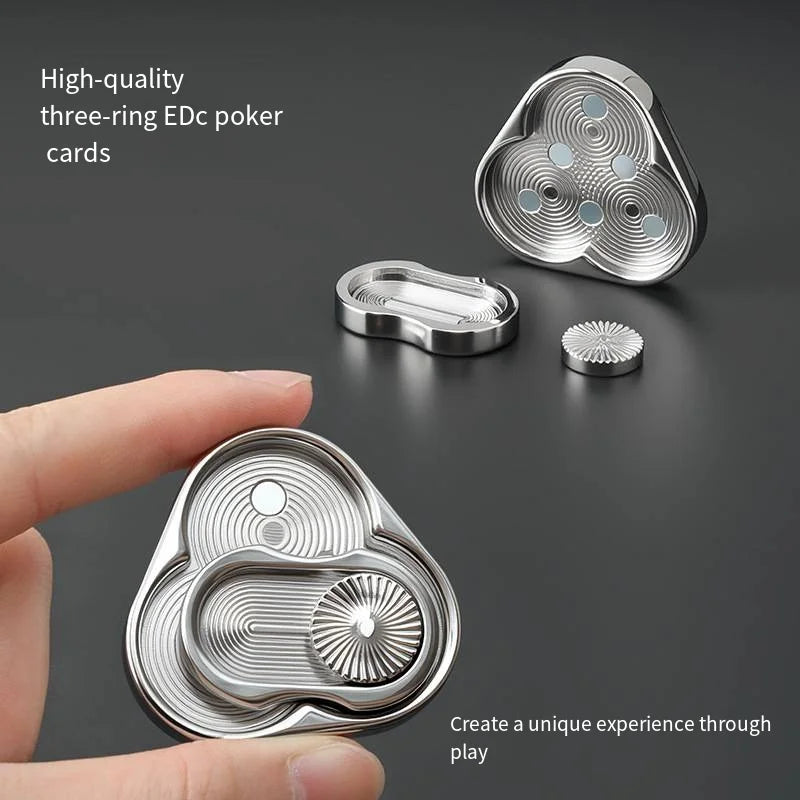 Triangle Spinner Flip Coin EDC Fidget Toy Stress Relief Hand Spinner