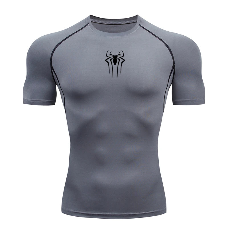 Men Compression Short Sleeve Quick Dry Gym Running Fitness T Shirt