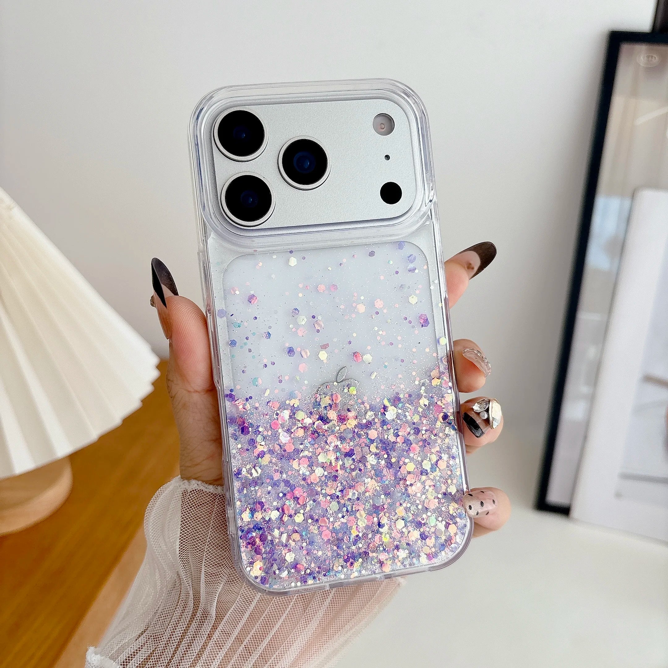 Luminous Glitter Silicone Neon Transparent iPhone Case