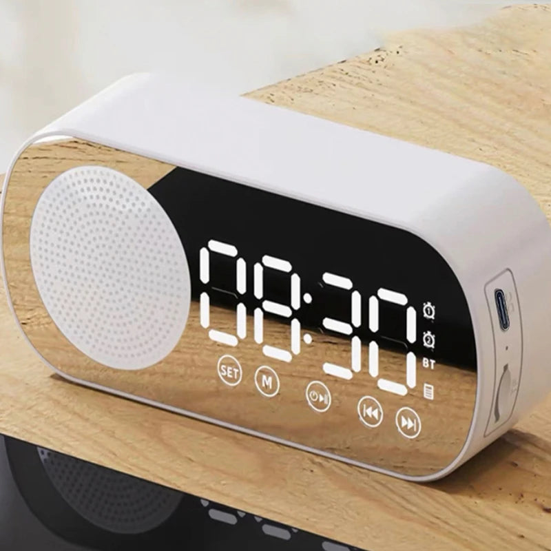 Multi-functional Bluetooth Speaker with Alarm Clock Subwoofer