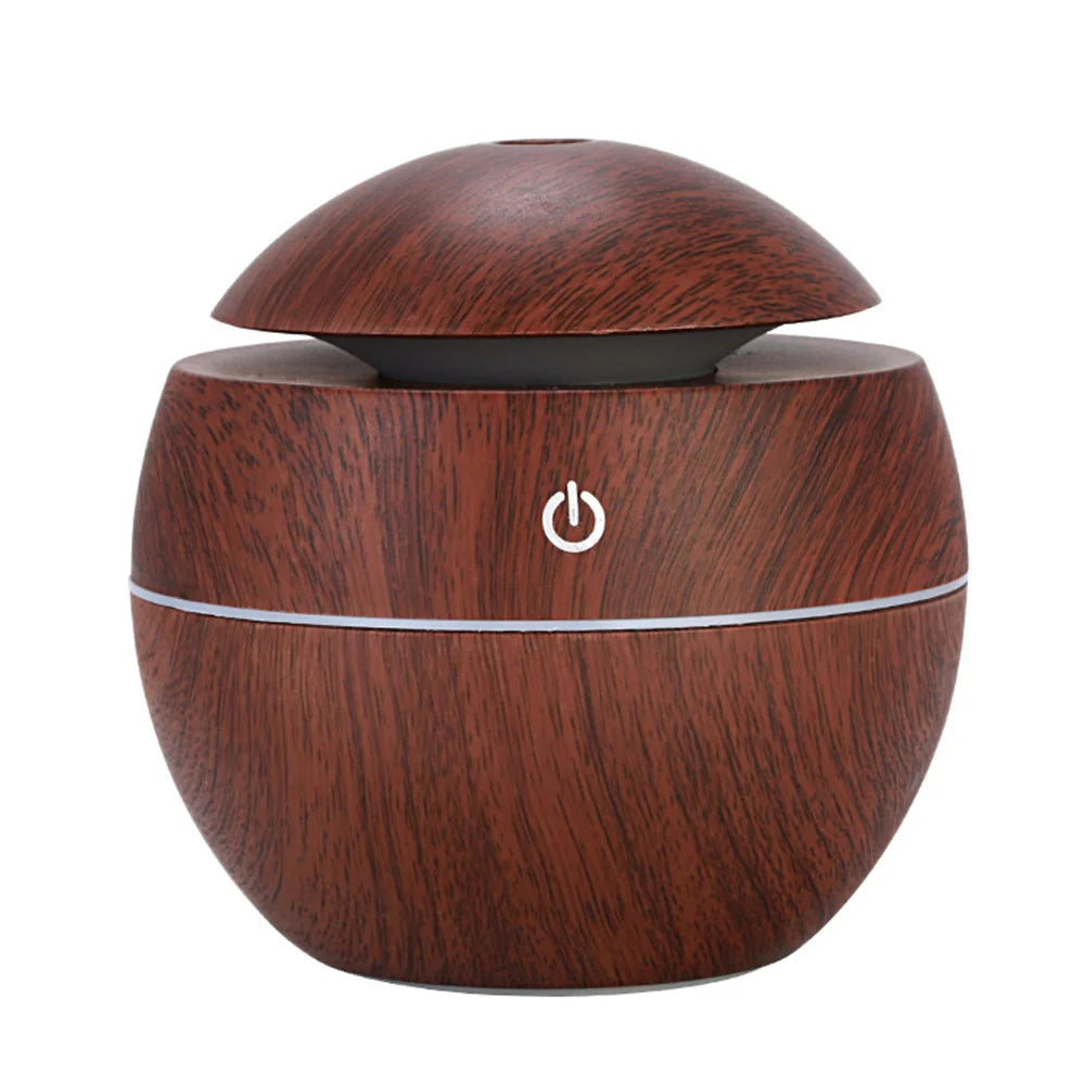 Wood Ultrasonic Air Humidifier Essential Oil Diffuser Cool Mist for Bedroom