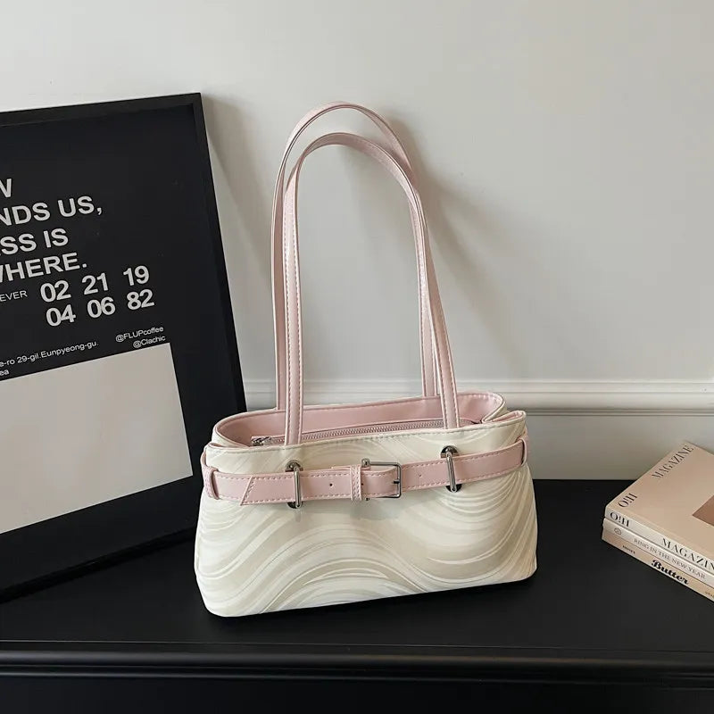 Women Retro Plaid Tote Bag Textured Shoulder Handbag Work Commuter Bag 2026