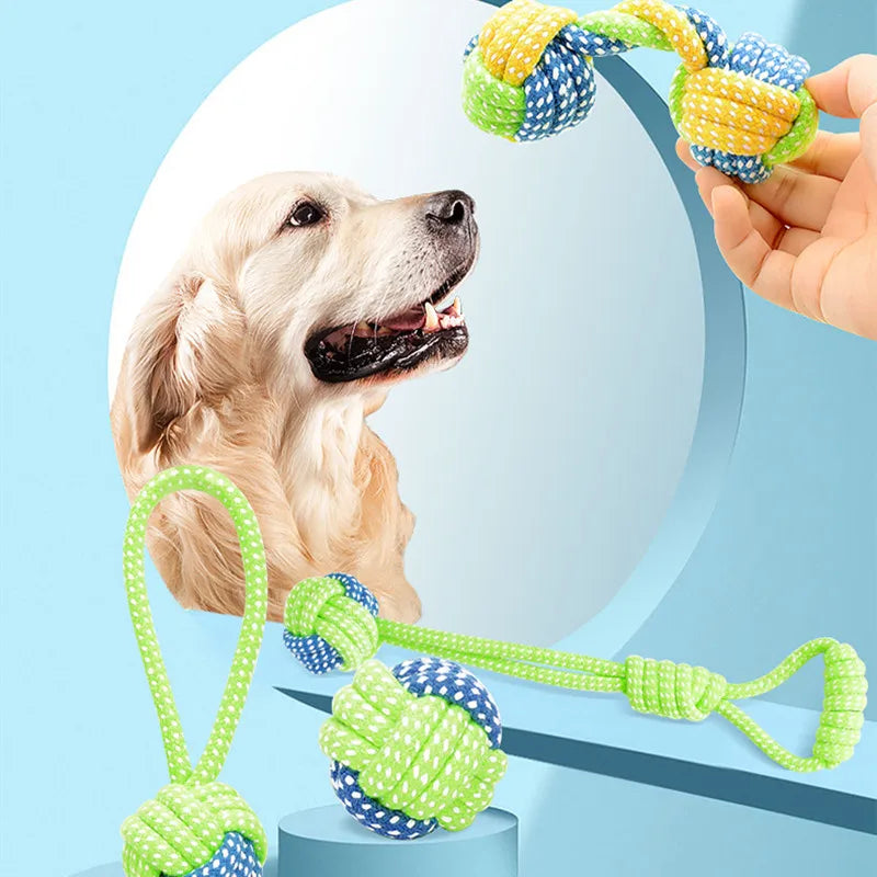 Cotton Rope Dog Chew Ball Toy for Small Large Dogs