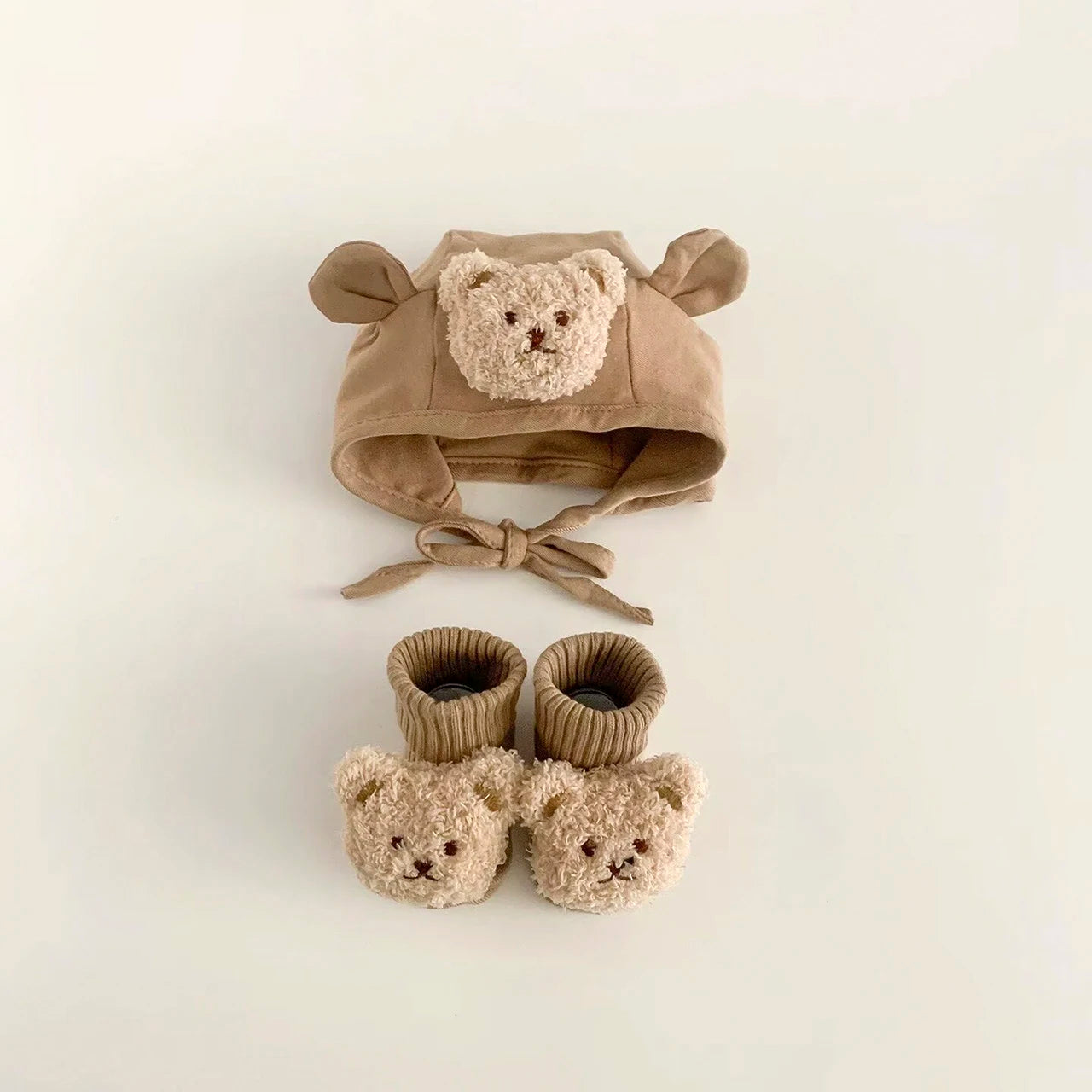 Baby Hat and Socks Set Cute Animal Knit Beanie