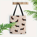 Dachshund Print Tote Bag Large Capacity Reusable Shoulder Shopping Bag