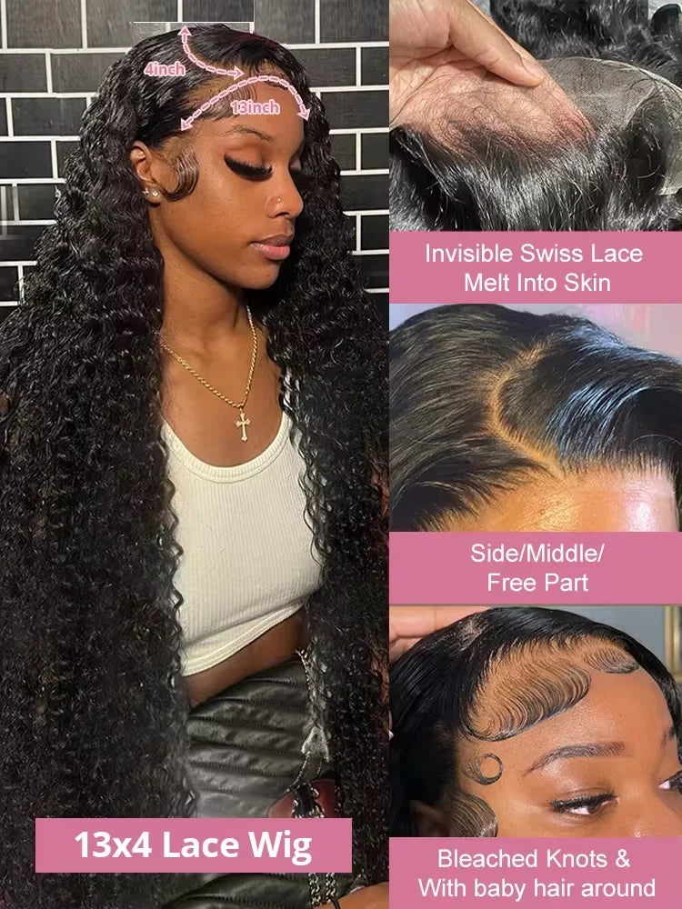 Deep Wave 5x5 Closure Wig – HD Lace Curly Human Hair Wig (Beginner Friendly)