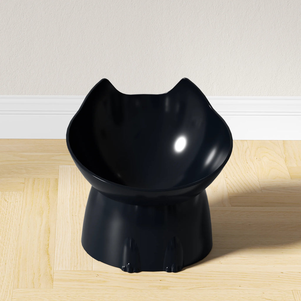 Elevated Cat Bowl Anti Tip Tilted Pet Feeding Dish