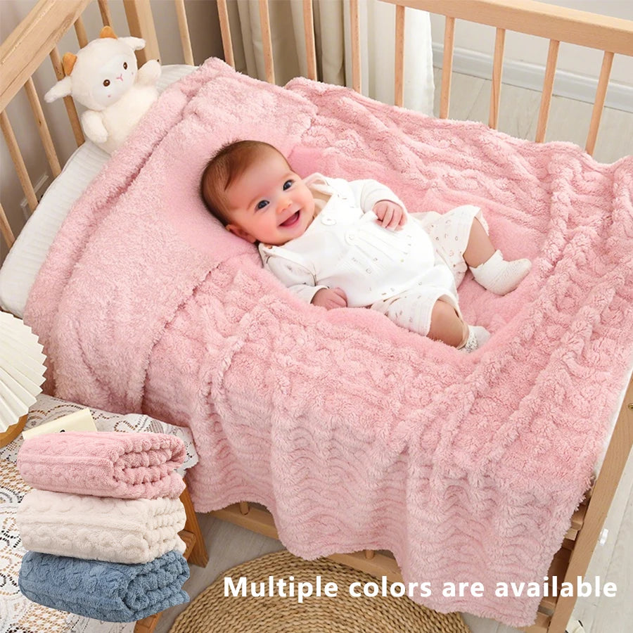 Baby Coral Fleece Blanket Ultra Soft Warm Nursery Bedding