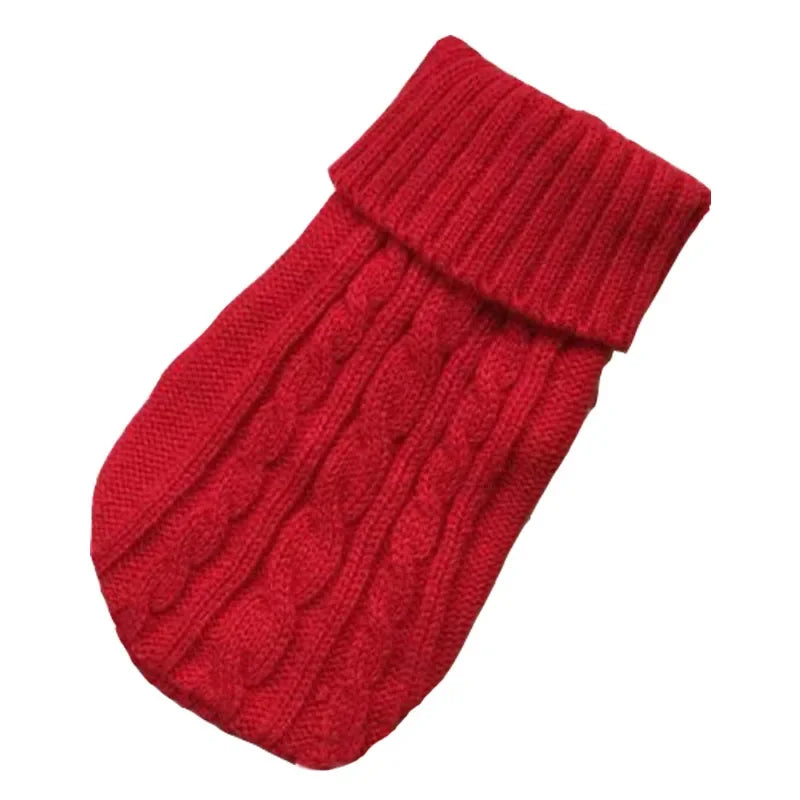 Dog Winter Knitted Sweater Pet Clothes Small Medium Dogs Warm Puppy Coat