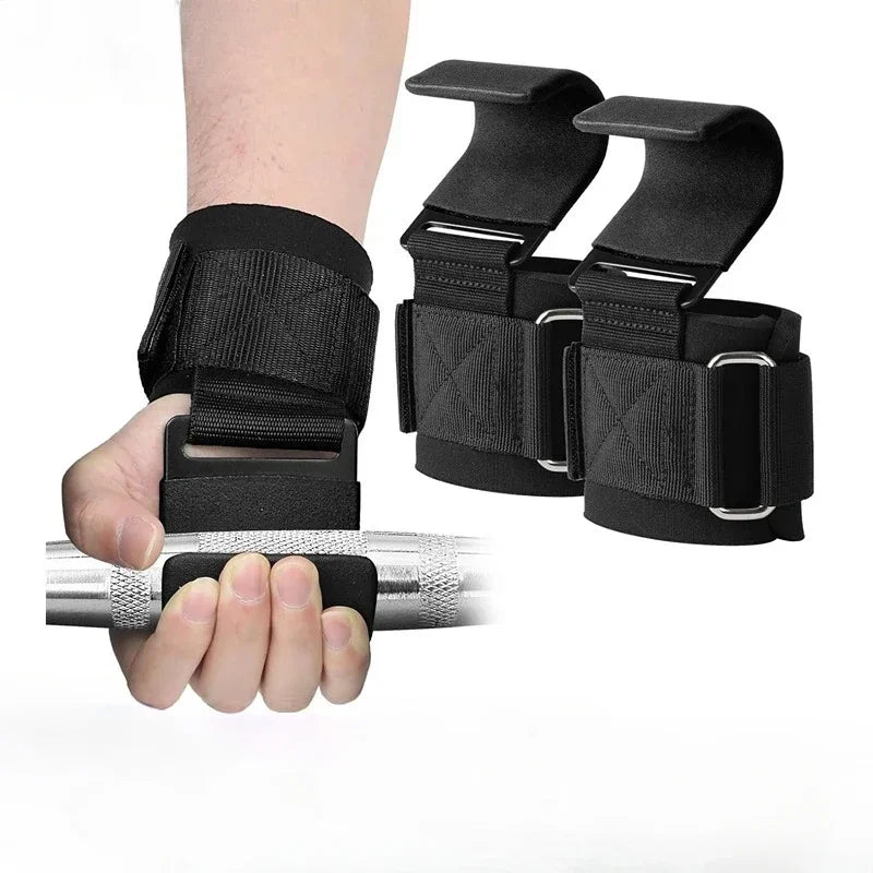 Weight Lifting Hooks Non Slip Straps for Deadlift Pull Up Fitness Training