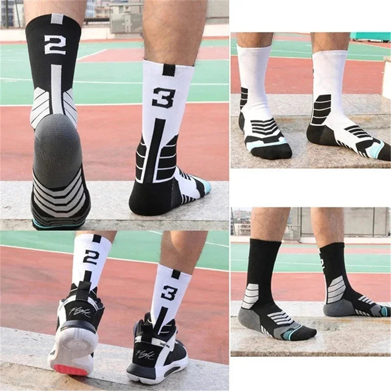 Elite Basketball Compression Socks High Elastic Towel Bottom Sports Socks Men Women