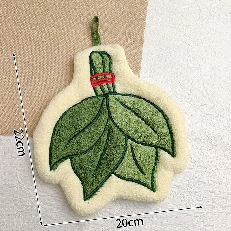 Super Absorbent Hand Towel Kitchen Bathroom Hanging Cleaning Cloth Handkerchief
